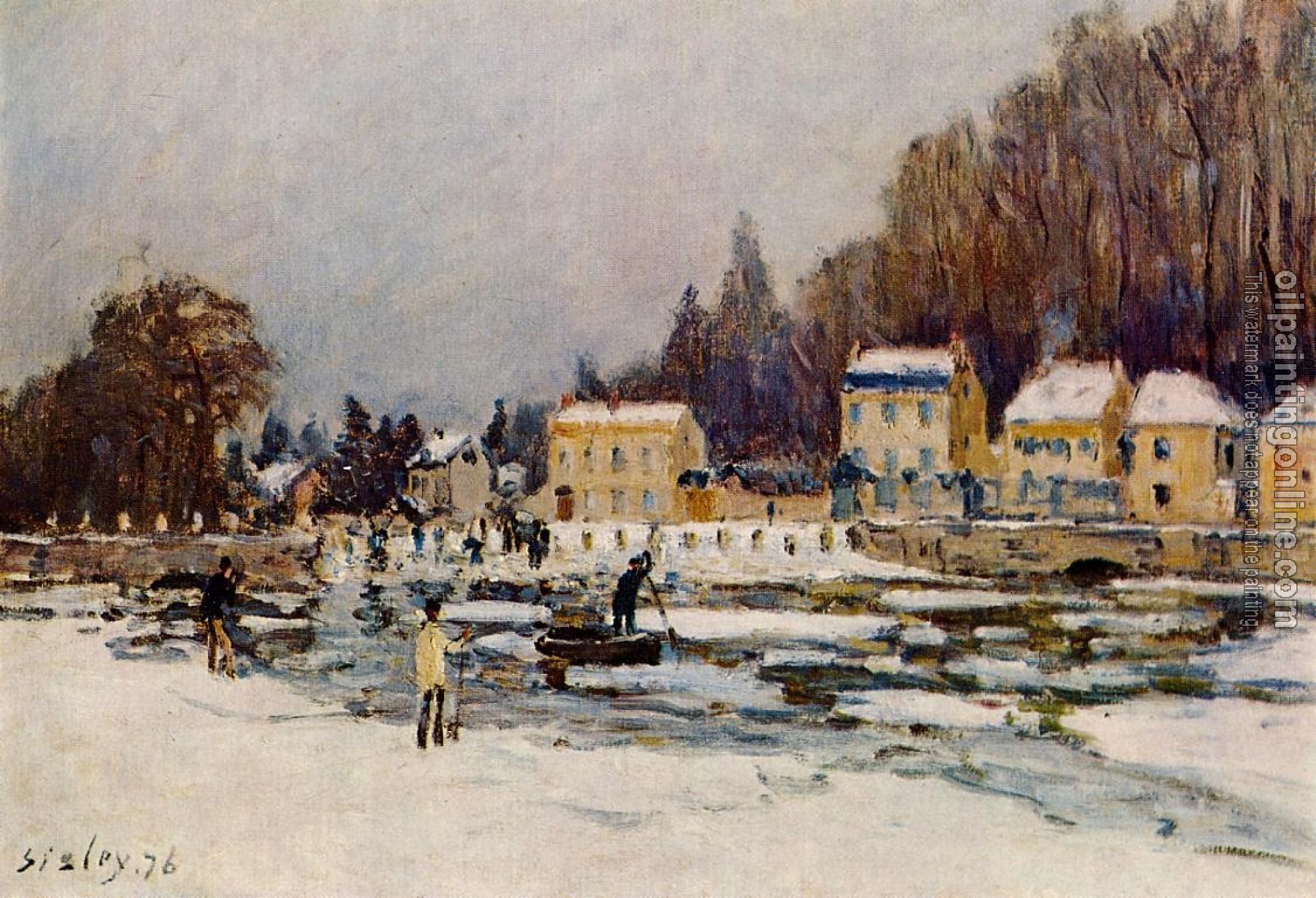 Sisley, Alfred - The Blocked Seine at Port-Marly
